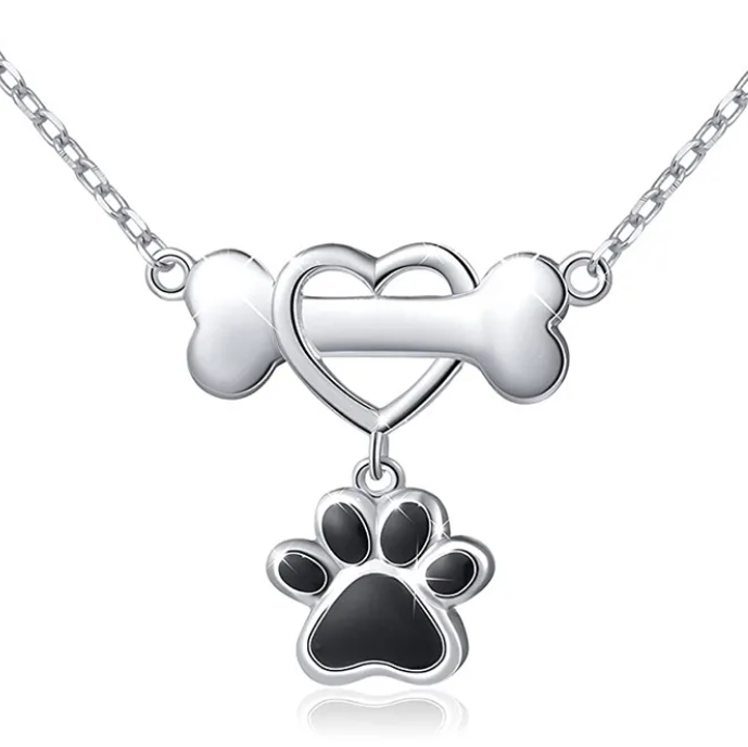 Puppy Love Silver Pendant Necklace