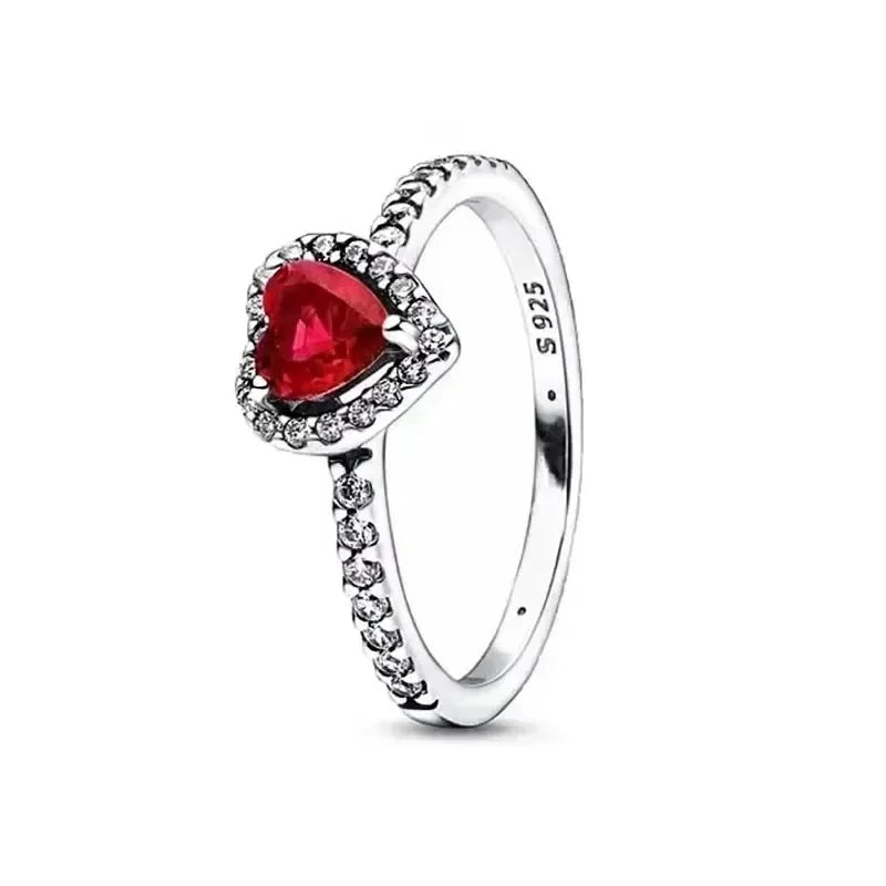 Heart Birthstone Silver Ring